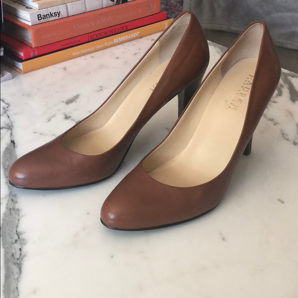 LAUREN Ralph Lauren Zamora Polo Tan pumps